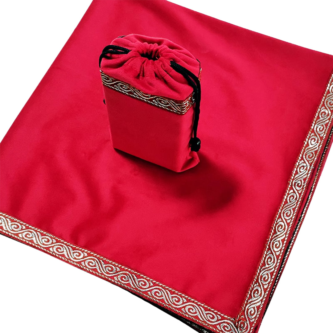 Tablecloth with Tarot Thunder Pattern Border