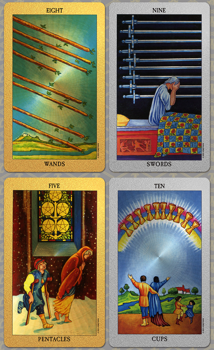 The Golden/Silver Card Waite Tarot Deck