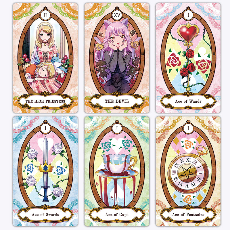 Alice in Luna's Tarot Deck,78 Cute Tarot Cards for Beginners