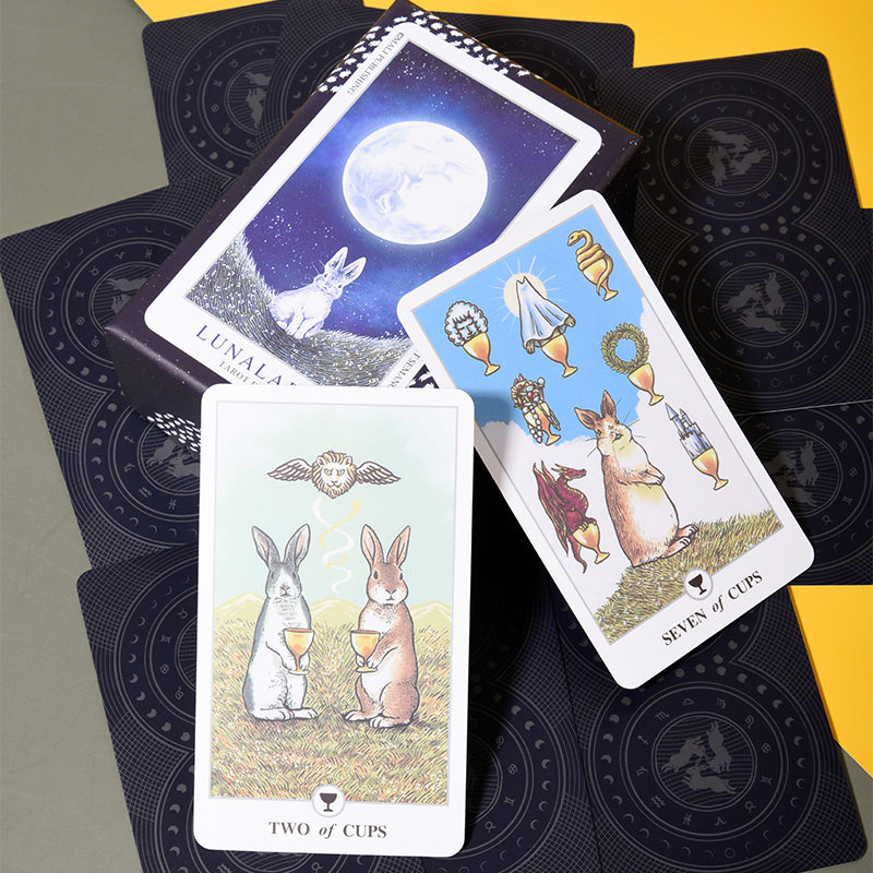 Lunalapin Rabbit Tarot,Tarot Card and Book Sets for Beginners