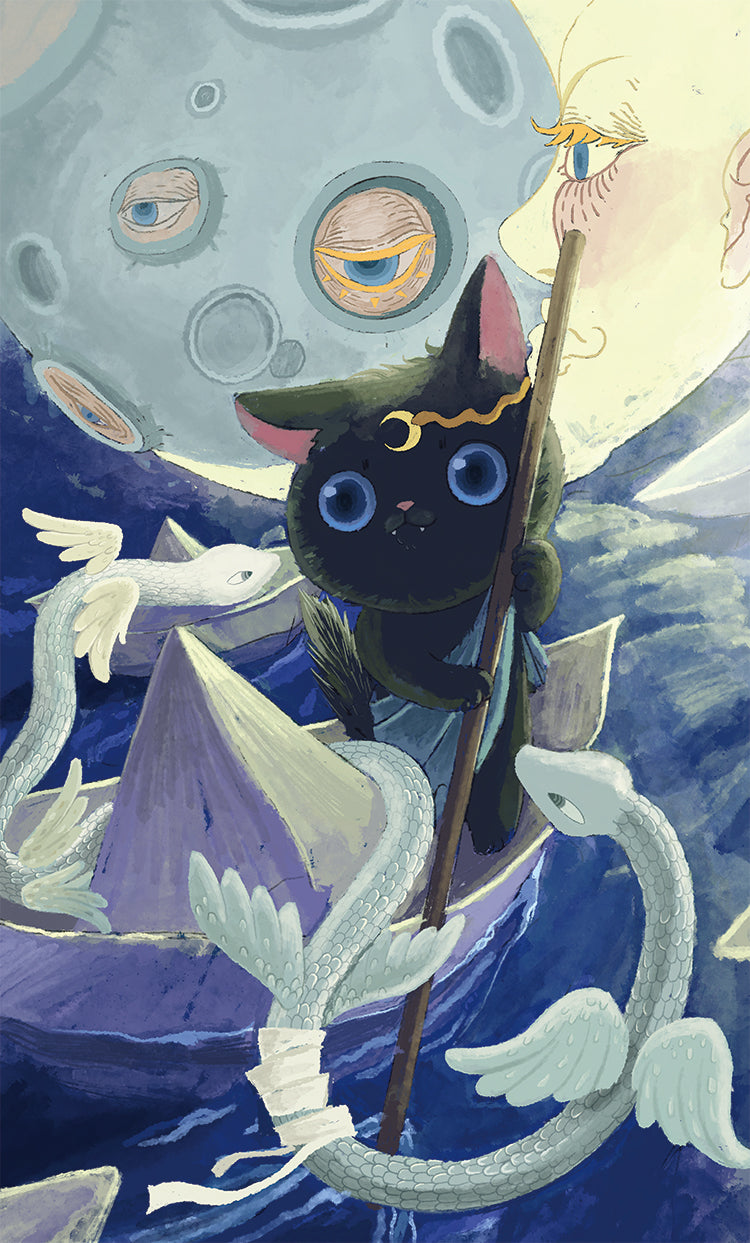 Fantasy Cat Kingdom Tarot Card